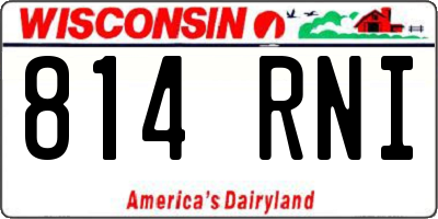 WI license plate 814RNI