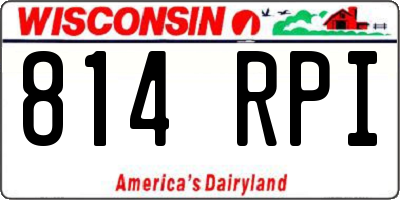 WI license plate 814RPI
