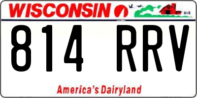 WI license plate 814RRV