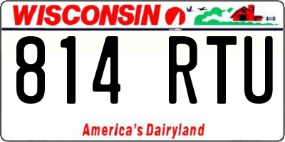 WI license plate 814RTU