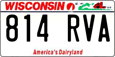 WI license plate 814RVA