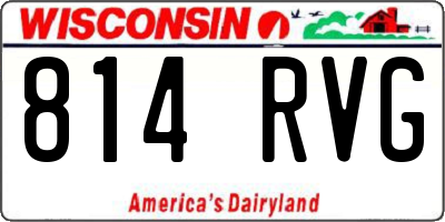 WI license plate 814RVG