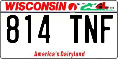 WI license plate 814TNF