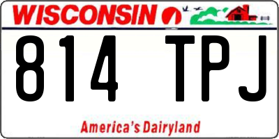 WI license plate 814TPJ