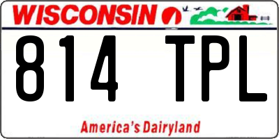 WI license plate 814TPL