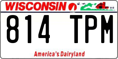 WI license plate 814TPM