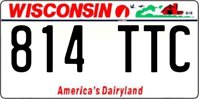 WI license plate 814TTC