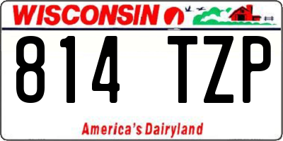 WI license plate 814TZP