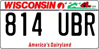 WI license plate 814UBR