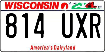 WI license plate 814UXR