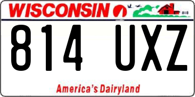 WI license plate 814UXZ