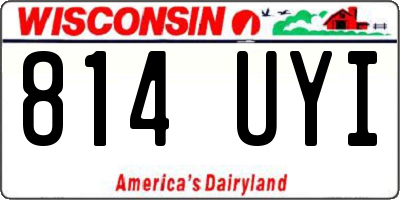 WI license plate 814UYI