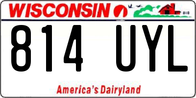 WI license plate 814UYL