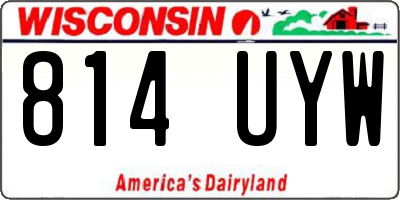 WI license plate 814UYW