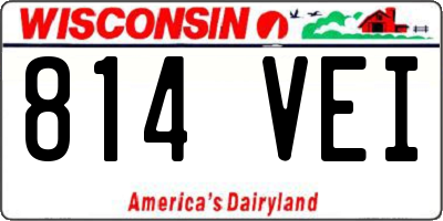 WI license plate 814VEI