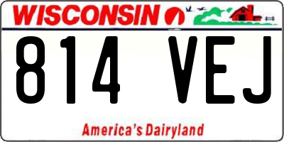 WI license plate 814VEJ