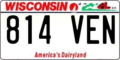 WI license plate 814VEN