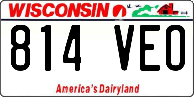WI license plate 814VEO