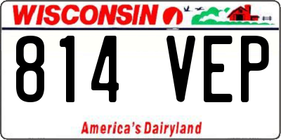 WI license plate 814VEP