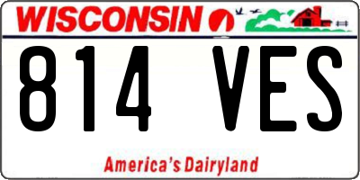 WI license plate 814VES
