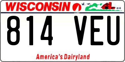 WI license plate 814VEU
