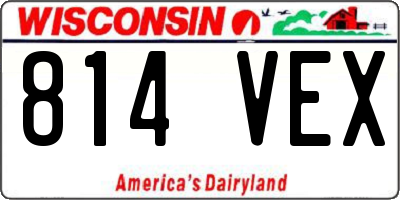 WI license plate 814VEX