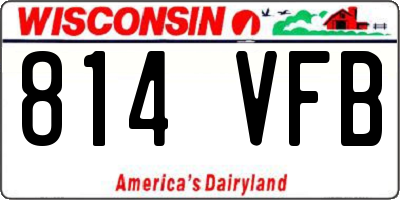 WI license plate 814VFB