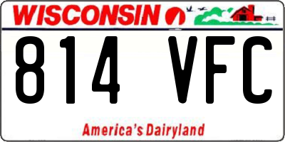 WI license plate 814VFC