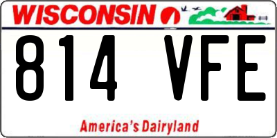 WI license plate 814VFE