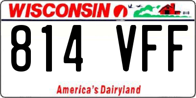 WI license plate 814VFF