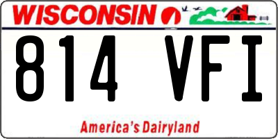 WI license plate 814VFI