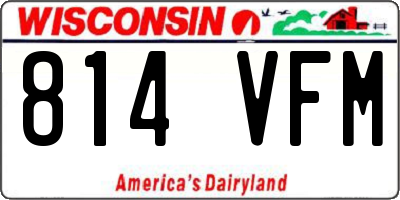 WI license plate 814VFM