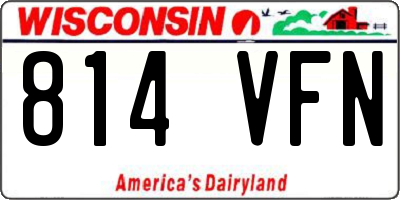 WI license plate 814VFN