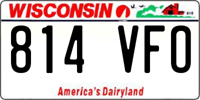 WI license plate 814VFO