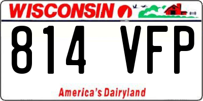 WI license plate 814VFP