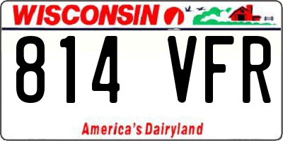 WI license plate 814VFR