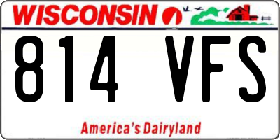 WI license plate 814VFS