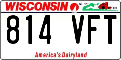 WI license plate 814VFT