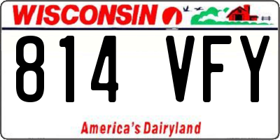 WI license plate 814VFY