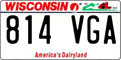 WI license plate 814VGA