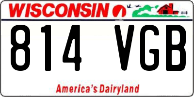 WI license plate 814VGB
