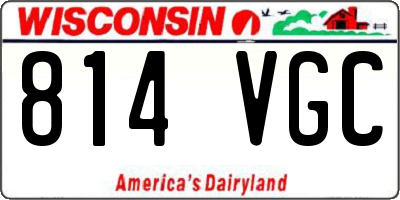 WI license plate 814VGC