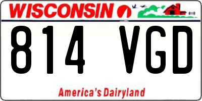 WI license plate 814VGD