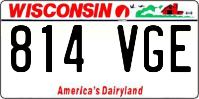 WI license plate 814VGE