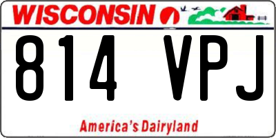 WI license plate 814VPJ