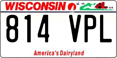 WI license plate 814VPL