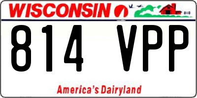 WI license plate 814VPP
