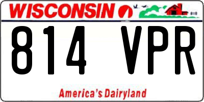 WI license plate 814VPR