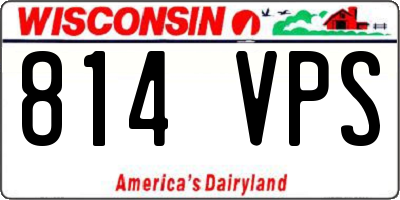 WI license plate 814VPS