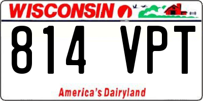 WI license plate 814VPT